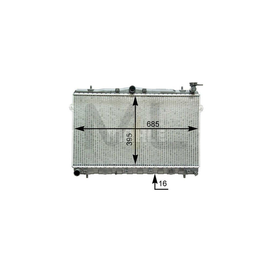 MAHLE ORIGINAL CR 1282 000P Engine radiator Brazed cooling fins, Manual Transmission | ML Performance Car Parts