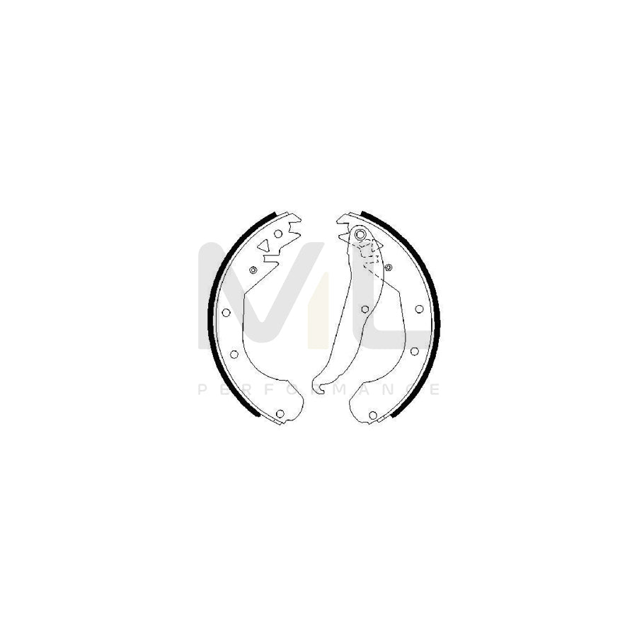 BOSCH 0 986 487 201 Brake Shoe Set | ML Performance Car Parts