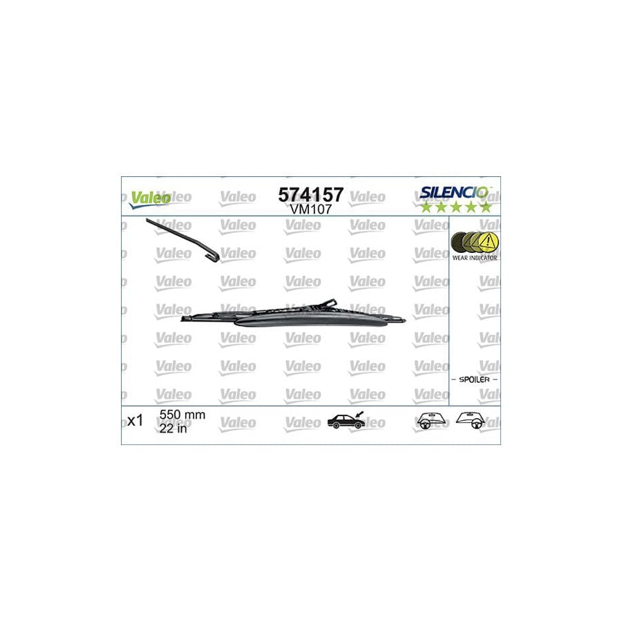 Valeo Silencio Conventional Single 574157 Wiper Blade | ML Performance UK Car Parts