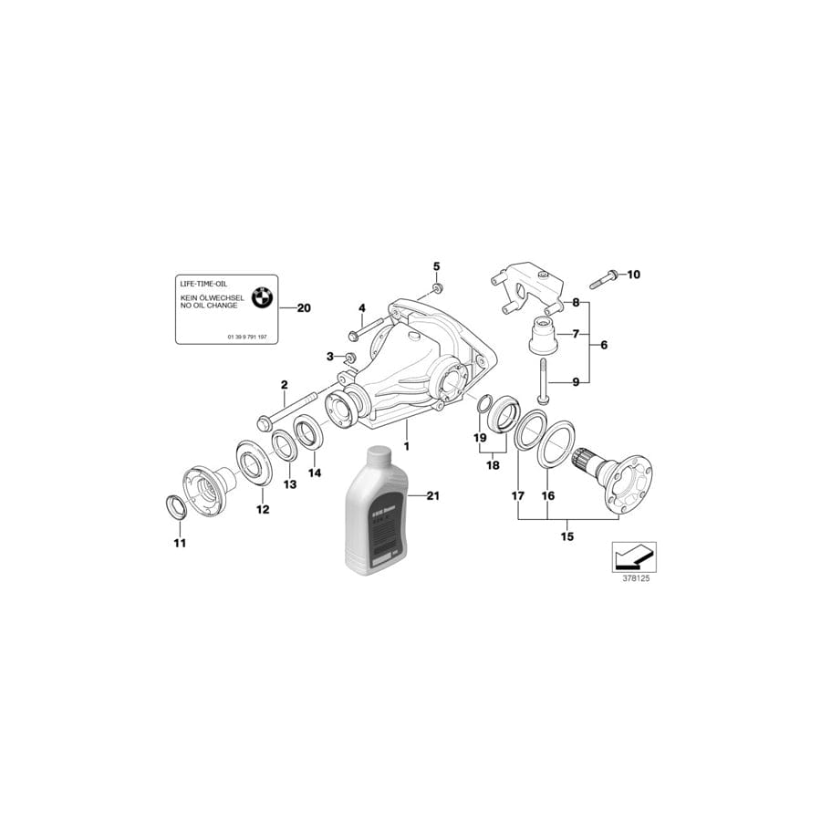 Genuine BMW 33101428487 E38 Exch. Final Drive I=3,23 (Inc. & 728i) | ML Performance UK Car Parts