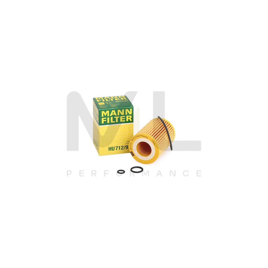 MANN-FILTER HU 712/9 x Oil Filter with seal, Filter Insert | ML Performance Car Parts