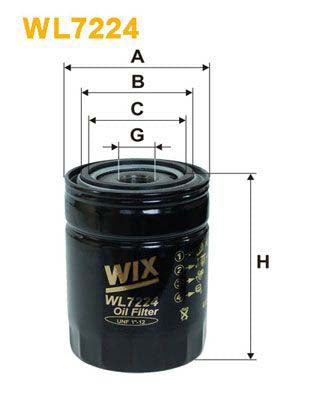 WIX Filters WL7224 Oil Filter For Land Rover 88/109