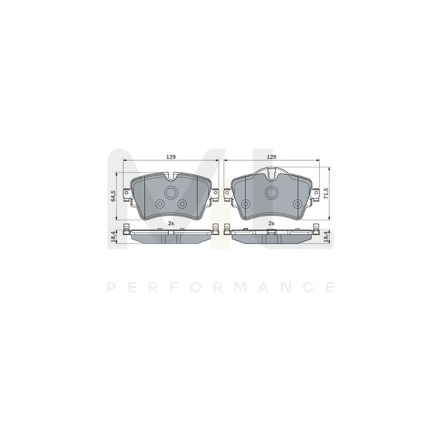 Bosch 0986494809 Brake Pad Set BP1860 | ML Performance Car Parts