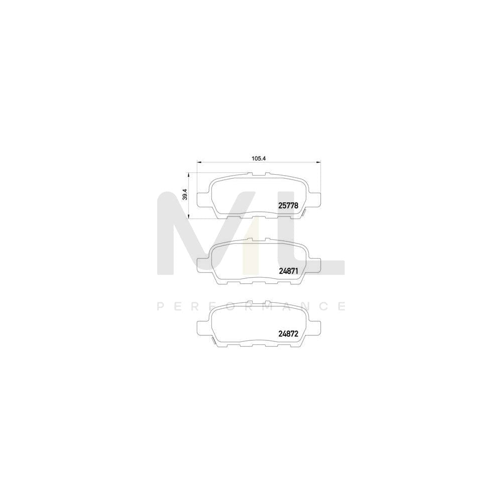 Brembo P 56 087 Brake Pad Set With Acoustic Wear Warning | ML Performance Car Parts