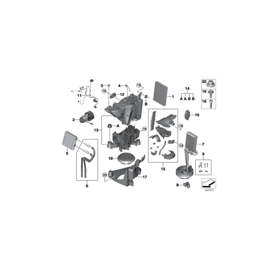 Genuine BMW 64119869533 G07 Empty Housing F Rear Air Conditioning (Inc. X7 M50iX, X7 40iX & X7 30dX) | ML Performance UK Car Parts