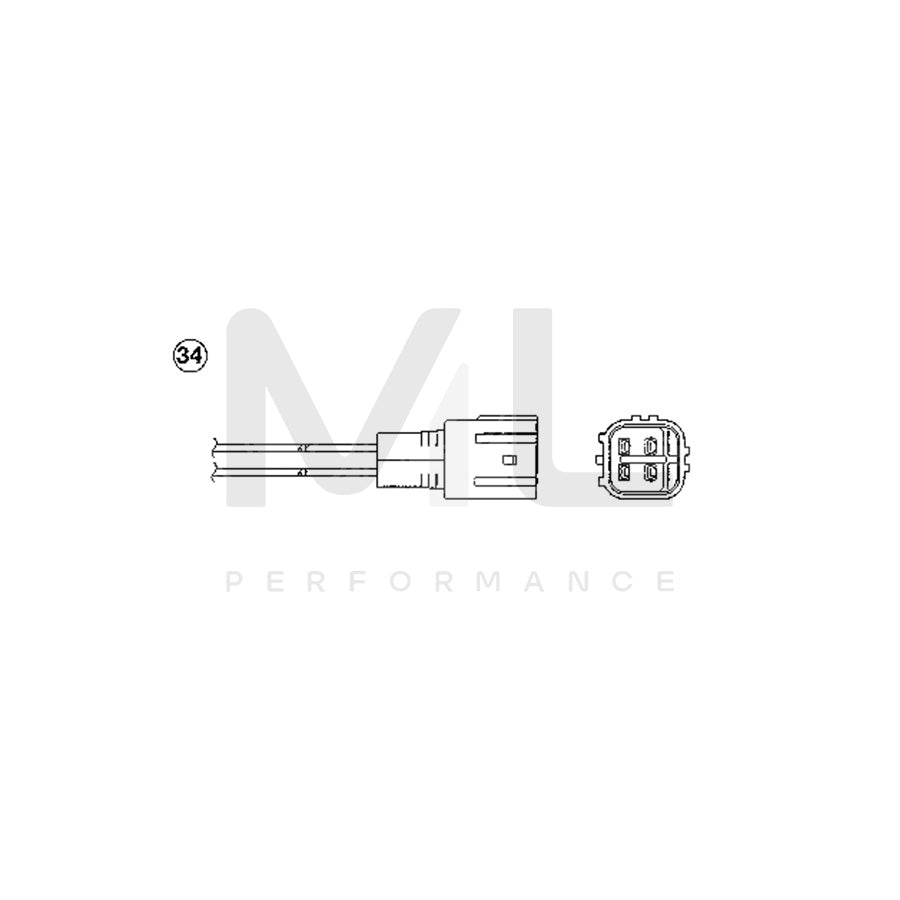 NTK Lambda Sensor / O2 Sensor (NGK 1596) - OZA642-TY1 | ML Car Parts UK | ML Performance