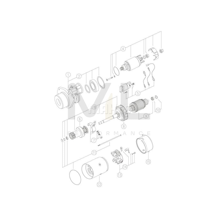MAHLE ORIGINAL MS 447 Starter motor 24V 5,5kW, Teeth Quant.: 10 | ML Performance Car Parts