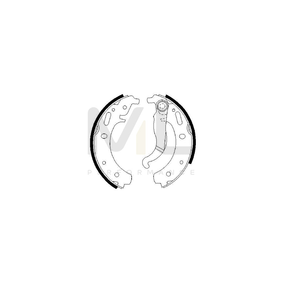 BOSCH 0 986 487 224 Brake Shoe Set | ML Performance Car Parts