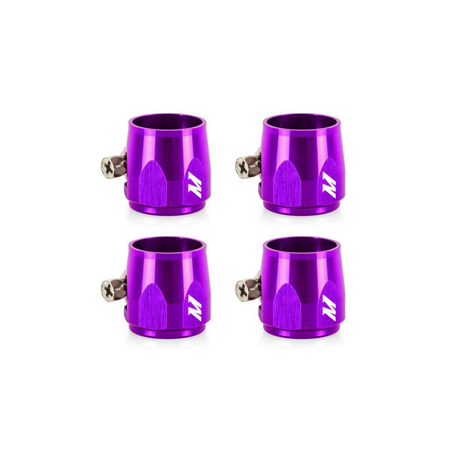 Mishimoto MMHXF-08-4-PR Aluminum -8AN Hex Finishers - Purple
