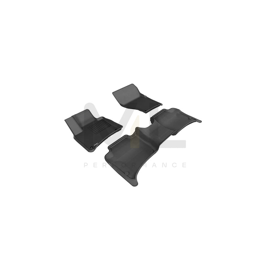 3D L1VW05401509 Floor mat set for VW Touareg II (7P5, 7P6) Elastomer, Front, Rear, Quantity: 3, Black | ML Performance Car Parts