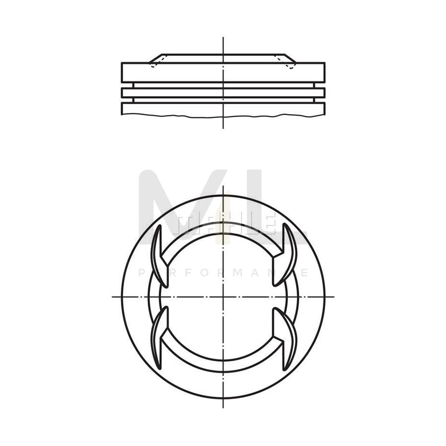 MAHLE ORIGINAL 009 44 00 Piston 82,0 mm, without cooling duct | ML Performance Car Parts