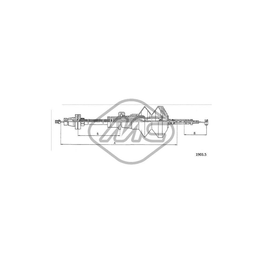 Metalcaucho 81417 Throttle Cable for FIAT Panda I Hatchback (141) | ML Performance UK Car Parts