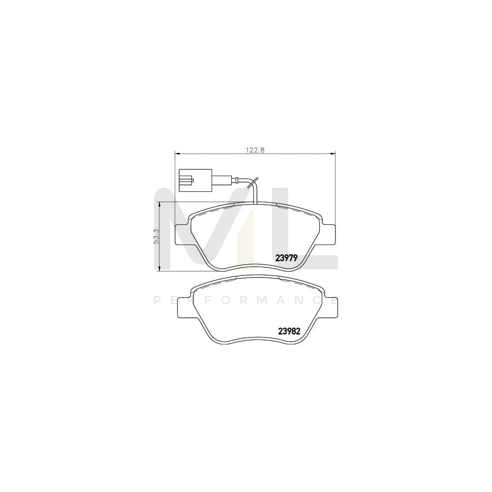 Hella 8DB 355 012-841 Brake Pad Set With Integrated Wear Warning Contact, With Brake Caliper Screws, With Accessories | ML Performance Car Parts