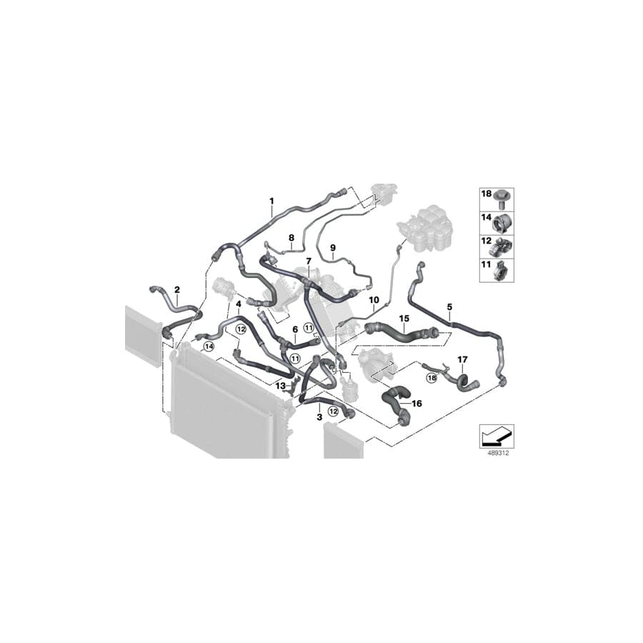 Genuine BMW 17127856738 F92 F90 F91 Hose Charge Air Cooler (Inc. M5 & M8) | ML Performance UK Car Parts