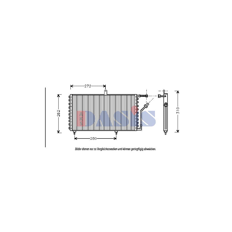 AKS Dasis 162070N Air Conditioning Condenser For Peugeot 205 Convertible | ML Performance UK