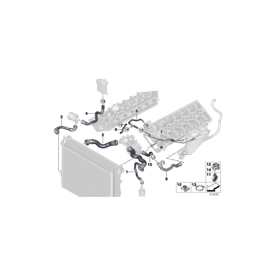 Genuine BMW 17128602733 G12 Hose, Radiator (Inc. M760iX & M760LiX) | ML Performance UK Car Parts