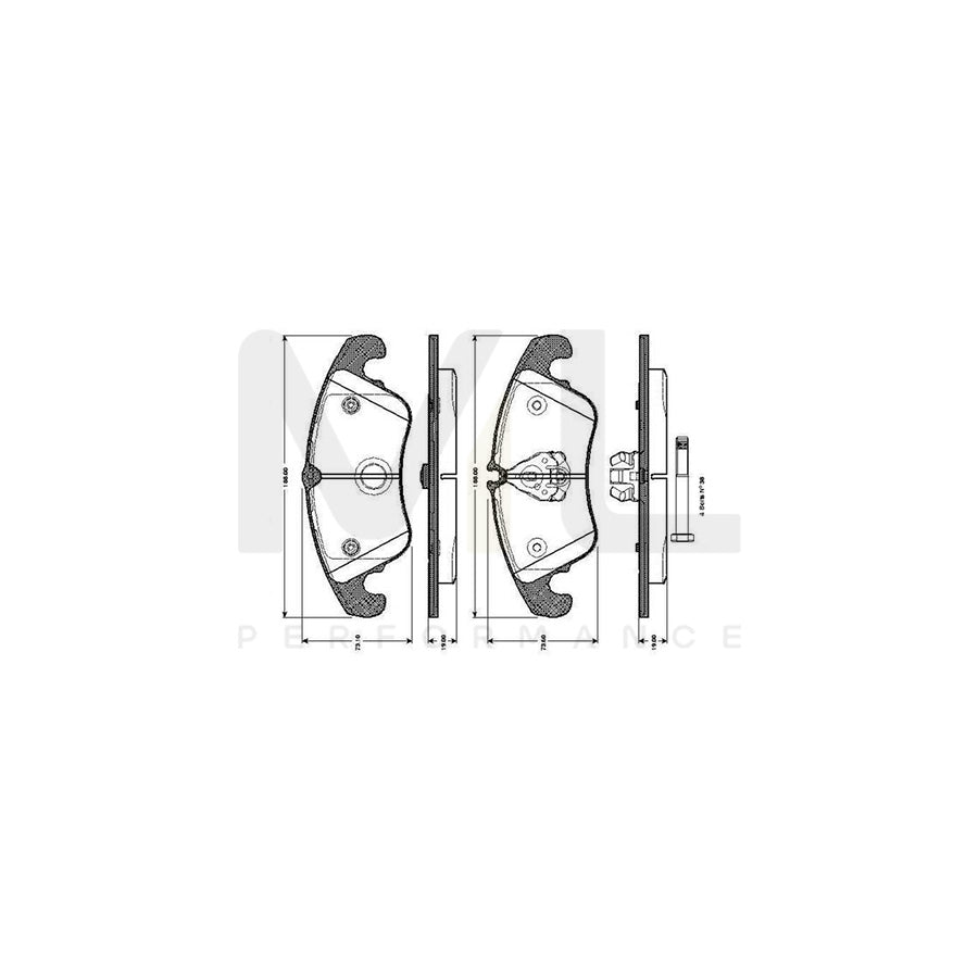 Bosch 0986Tb3032 Brake Pad Set Excl. Wear Warning Contact, With Bolts, With Accessories | ML Performance Car Parts