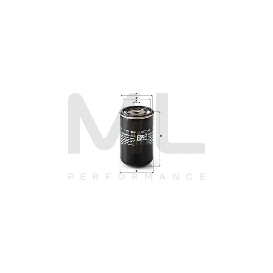 MANN-FILTER WK 719/6 Fuel filter Spin-on Filter | ML Performance Car Parts