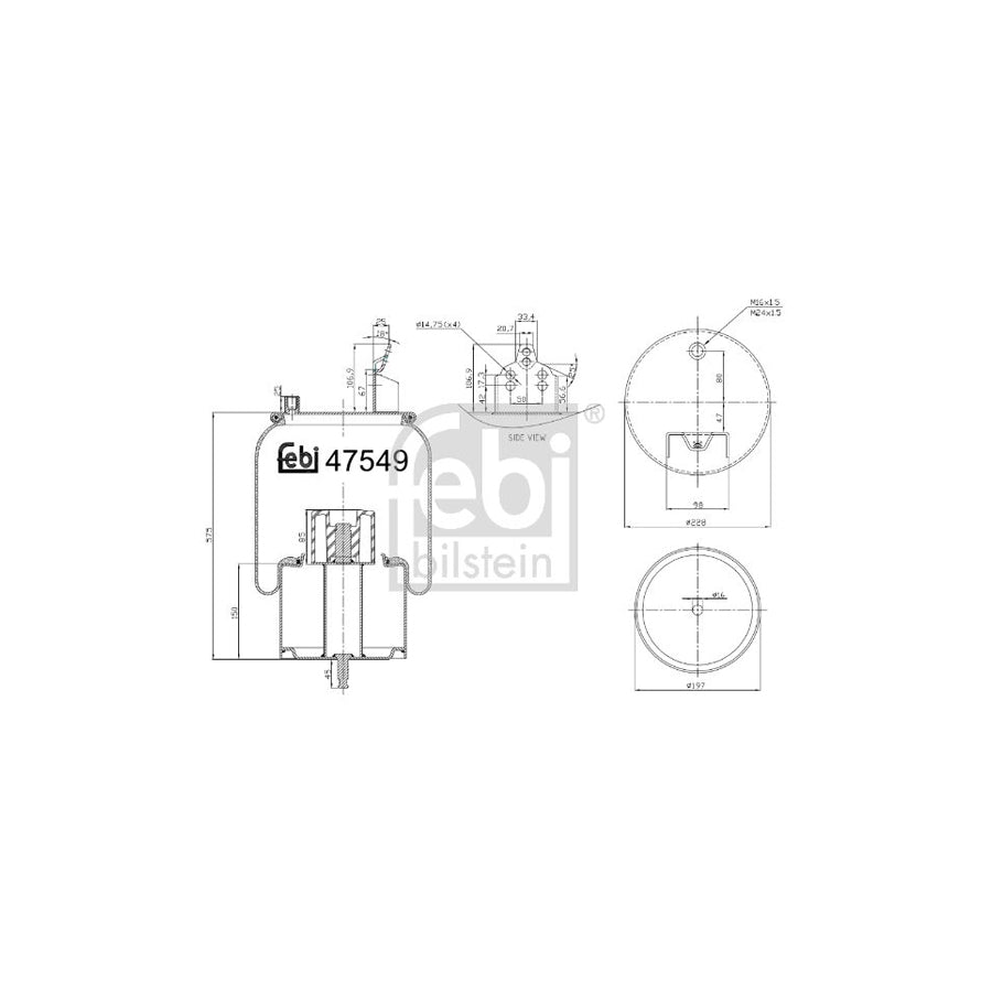 Febi Bilstein 47549 Boot, Air Suspension