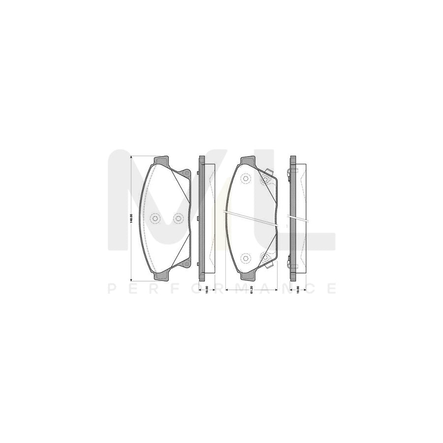 Bosch 0986Tb3103 Brake Pad Set Excl. Wear Warning Contact | ML Performance Car Parts