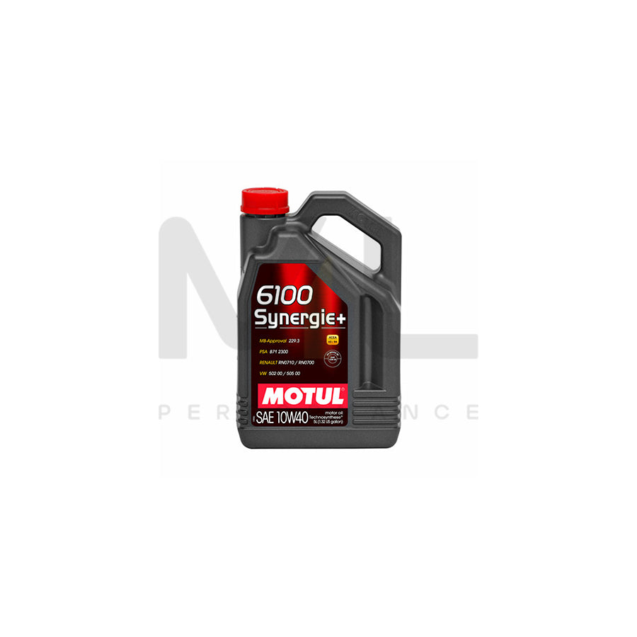 Motul 6100 Synergie+ 10w-40 Technosynthese Synthetic Car Engine Oil 5l | Engine Oil | ML Car Parts UK | ML Performance