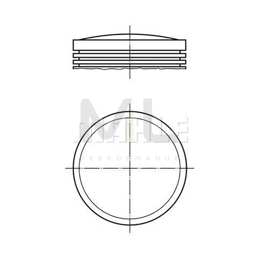 MAHLE ORIGINAL 012 26 03 Piston 86,5 mm, with piston rings | ML Performance Car Parts