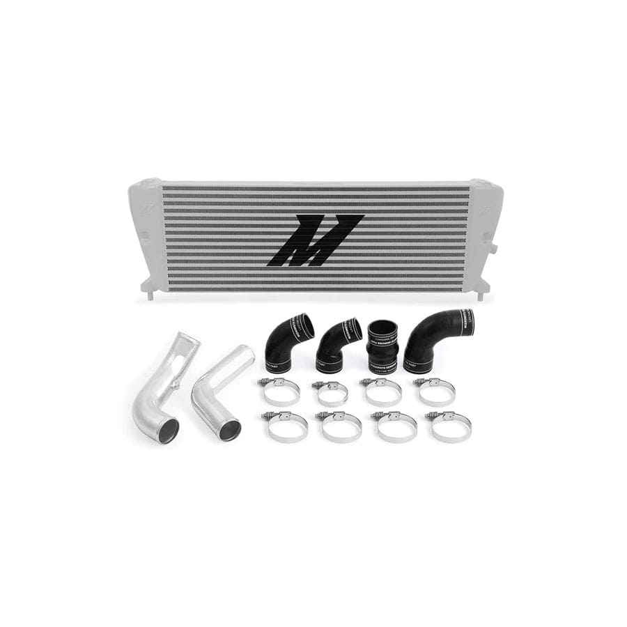 Mishimoto MMINT-RGR-11KSLP Ford Ranger 3.2L Diesel Intercooler Kit 2011+ Silver w/ Polished Pipes