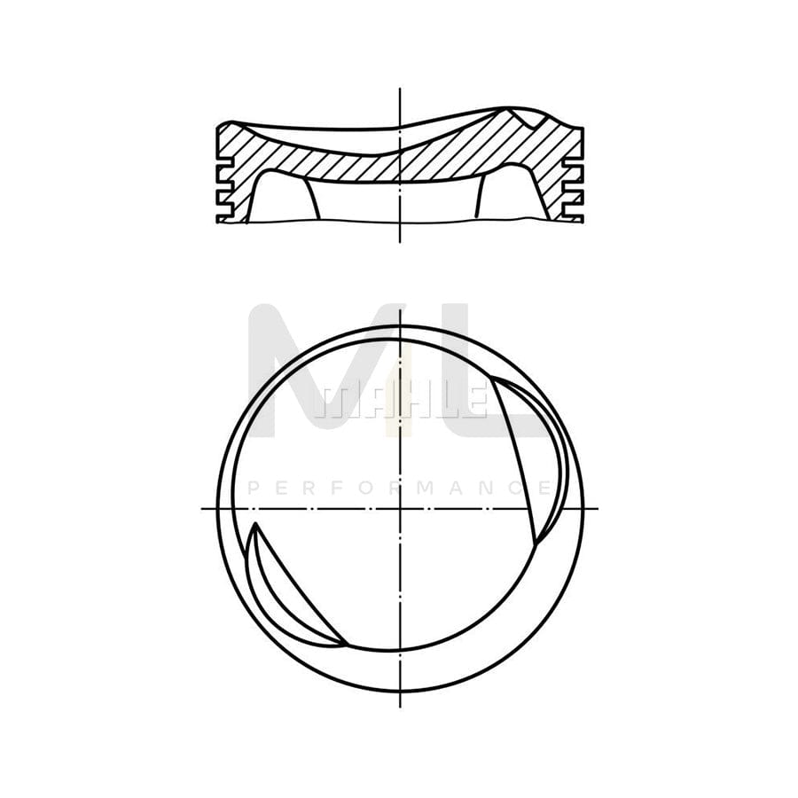 MAHLE ORIGINAL 081 15 00 Piston 84,0 mm, without cooling duct | ML Performance Car Parts