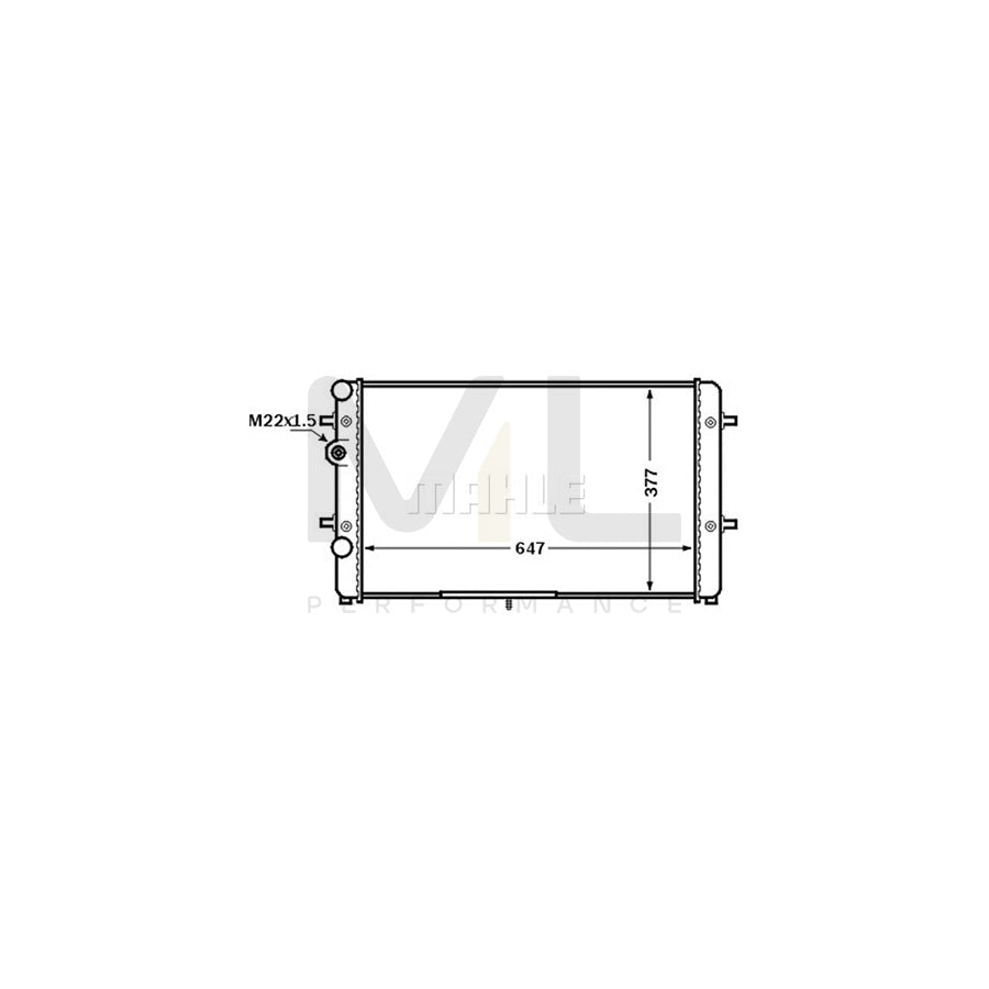 MAHLE ORIGINAL CR 1512 000S Engine radiator Mechanically jointed cooling fins, Automatic Transmission, Manual Transmission | ML Performance Car Parts