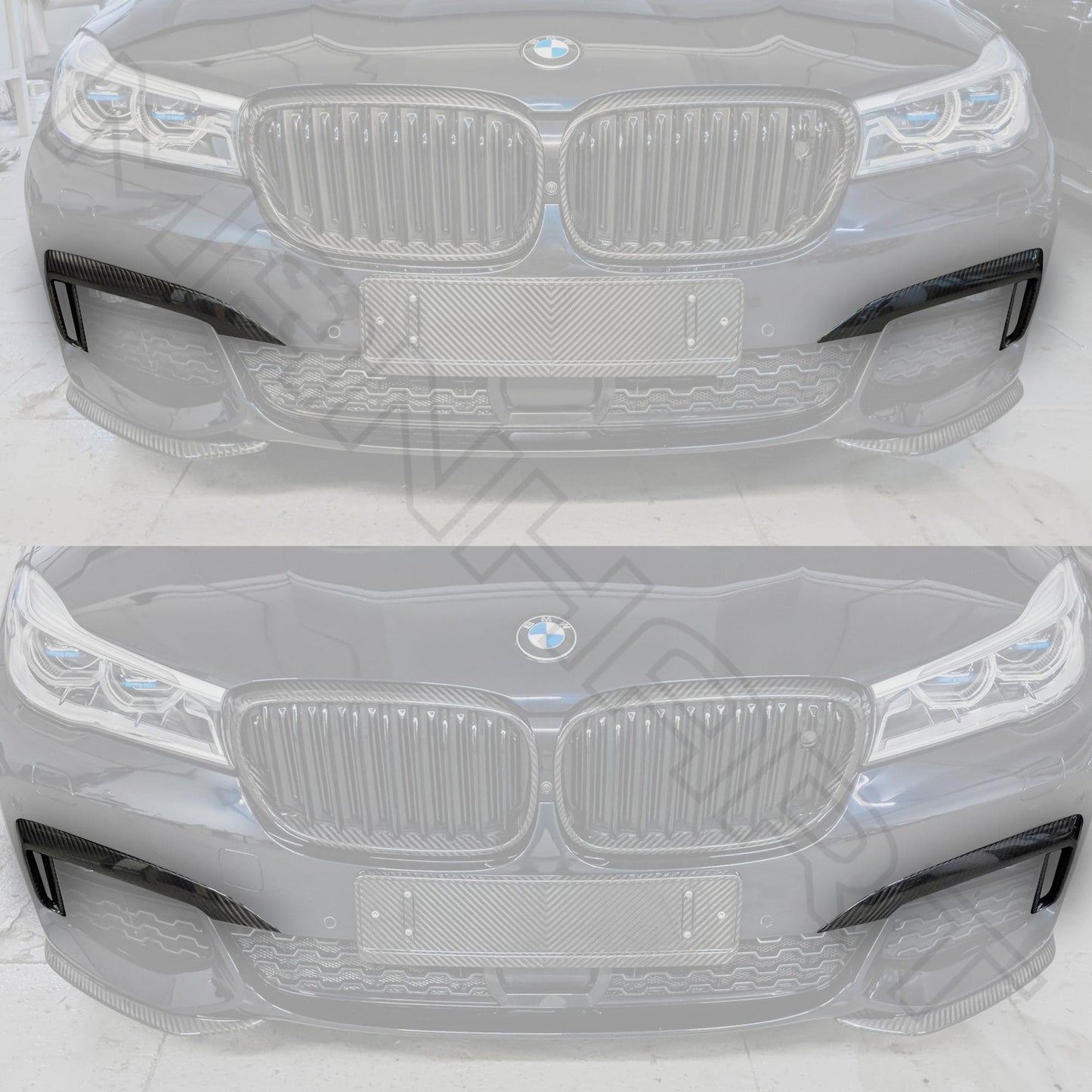MANHART MH2G1121206 CARBON TWO-PIECE FRONT BUMPER INSERTS FOR BMW G1X 7-SERIES