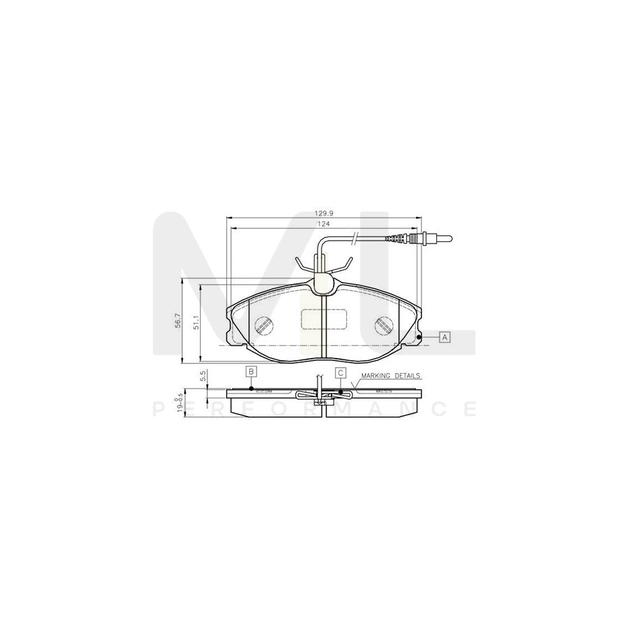 Bosch 0986Tb2035 Brake Pad Set Incl. Wear Warning Contact, With Bolts, With Accessories | ML Performance Car Parts