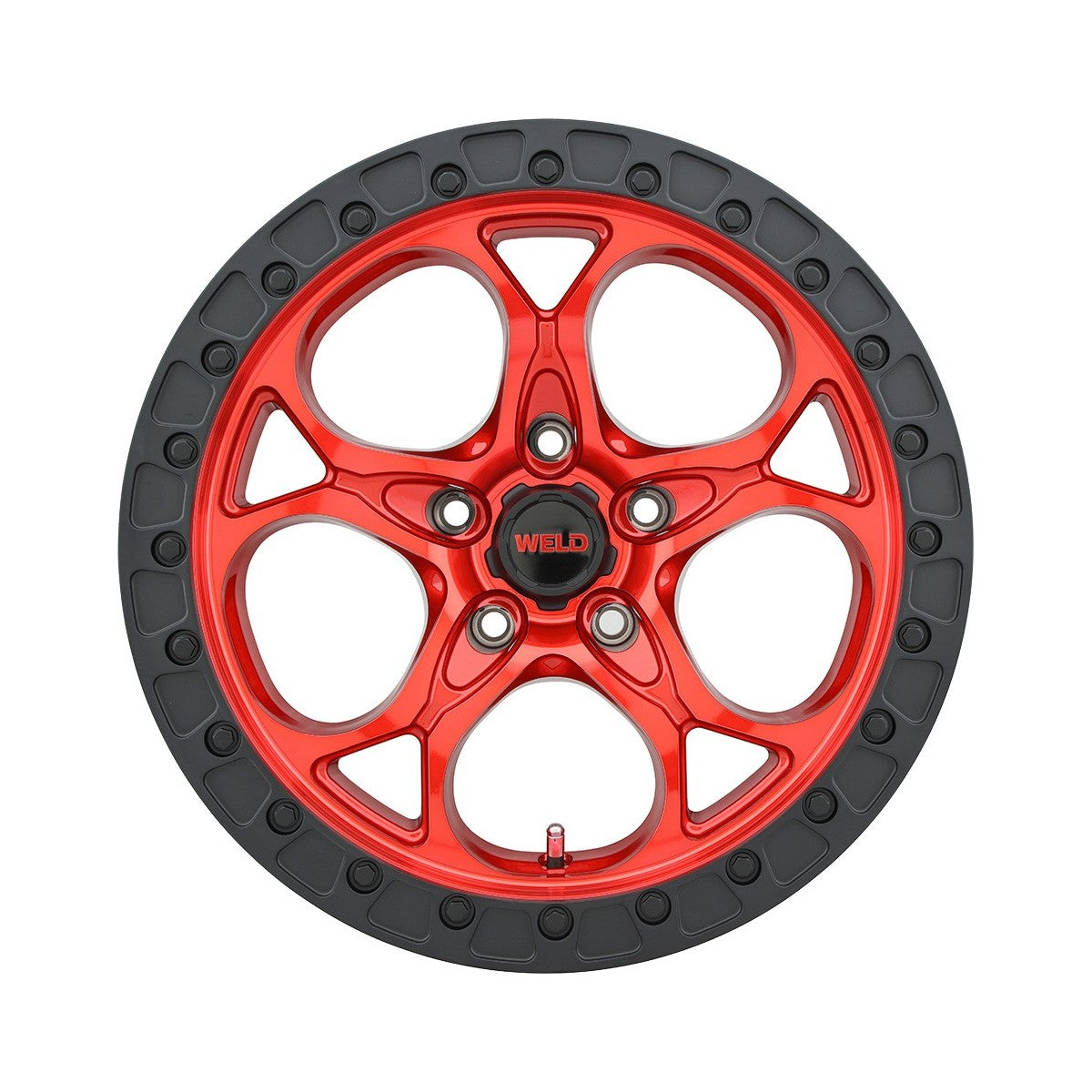 Weld W13479075450 Ledge W134 Wheel 17x9 5x127 ET-12 BS4.5 Candy Red - Gloss Black