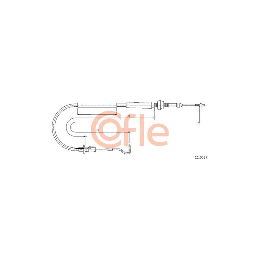 COFLE 11.0637 Throttle Cable for VW TRANSPORTER | ML Performance UK Car Parts