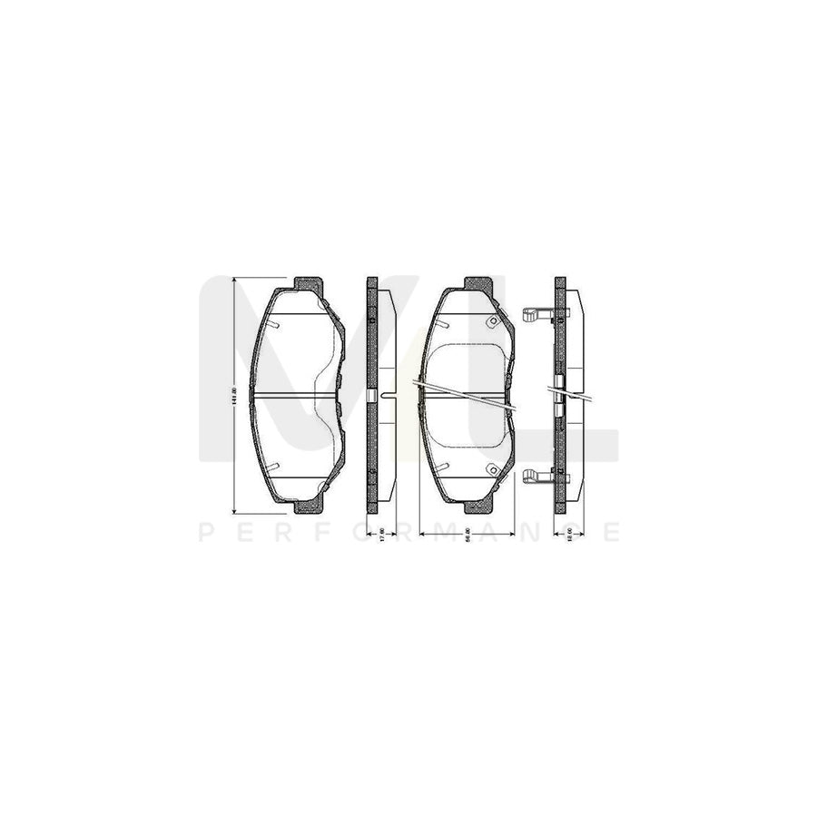 Bosch 0986Tb2427 Brake Pad Set Excl. Wear Warning Contact, With Accessories | ML Performance Car Parts