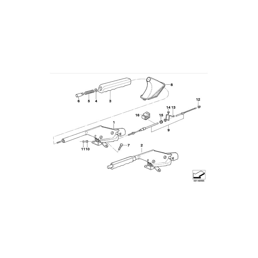 Genuine BMW 34411160152 E36 Roadster Hook (Inc. 316i, 318tds & 318i) | ML Performance UK Car Parts