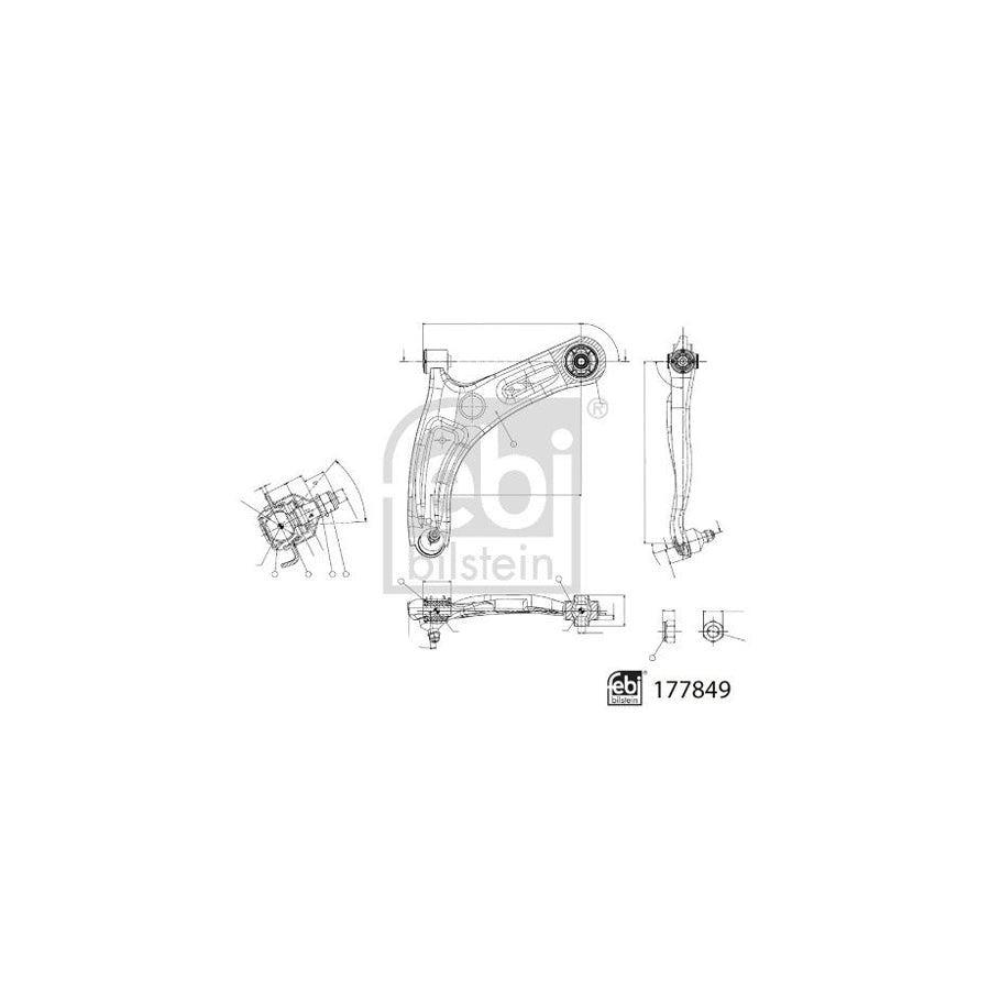 Febi Bilstein 177849 Suspension Arm For Hyundai I20