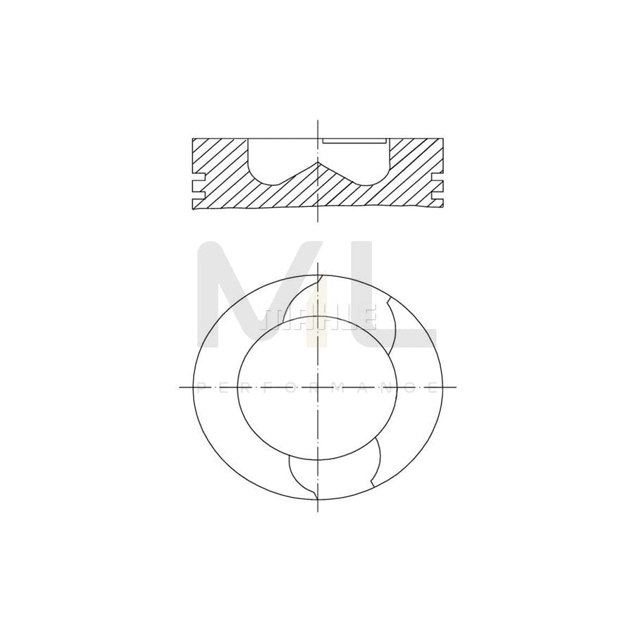 MAHLE ORIGINAL 061 52 00 Piston 127,0 mm, with piston ring carrier | ML Performance Car Parts