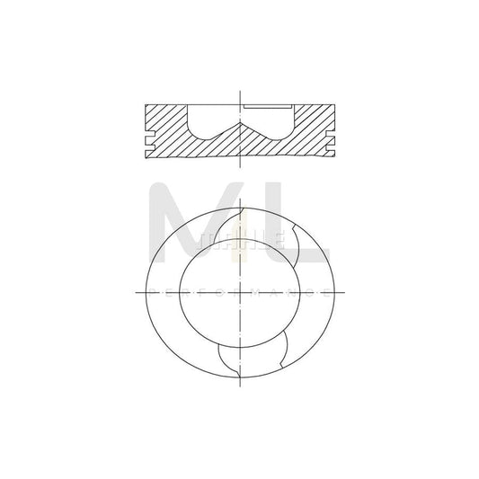 MAHLE ORIGINAL 061 52 00 Piston 127,0 mm, with piston ring carrier | ML Performance Car Parts