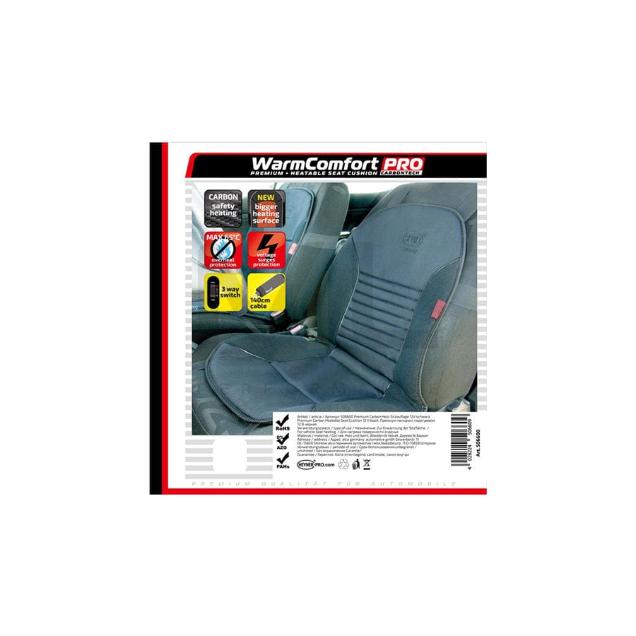 HEYNER WarmComfort Carbon 506600 Heated seat cover 12V, 3A | ML Performance Car Parts