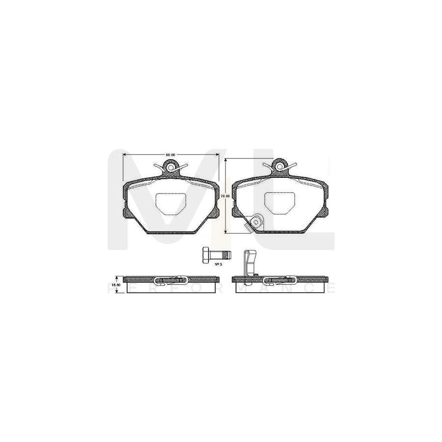 Bosch 0986Tb2787 Brake Pad Set Excl. Wear Warning Contact, With Accessories | ML Performance Car Parts