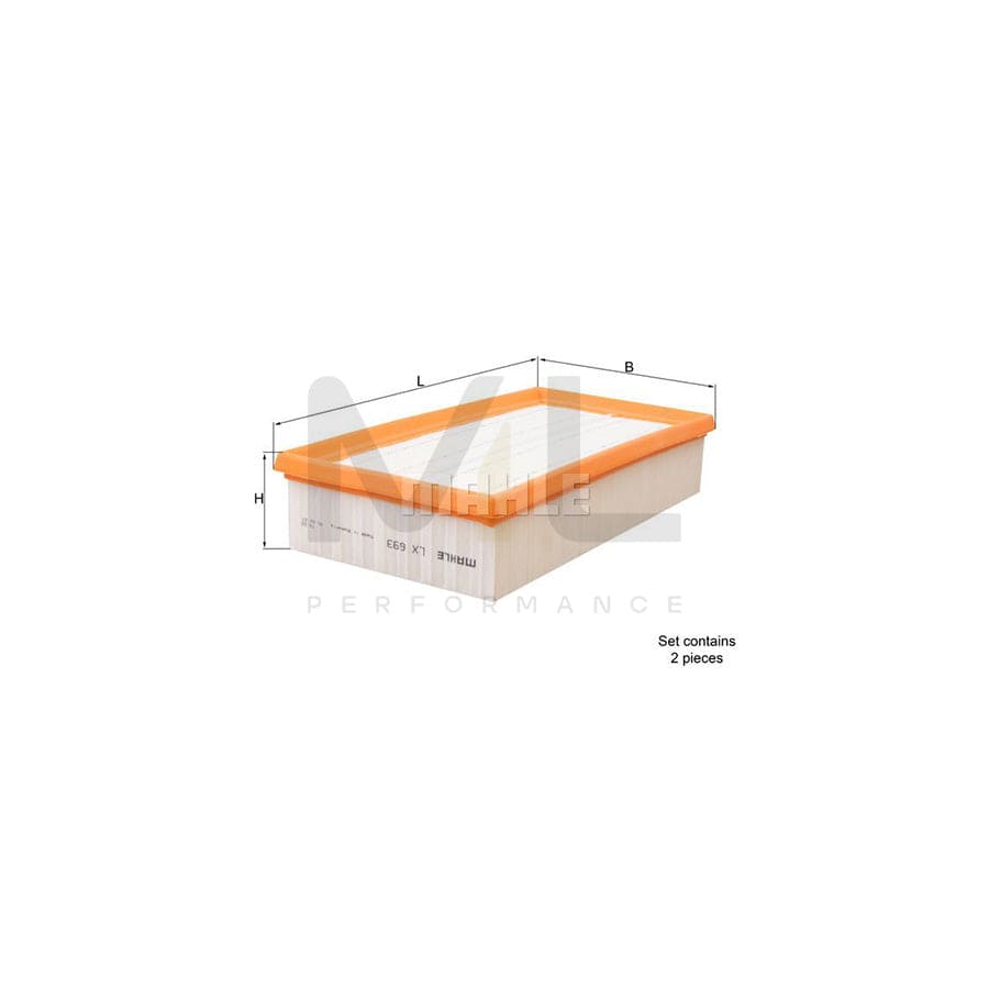MAHLE ORIGINAL LX 693/S Air Filter for BMW 7 (E38) Filter Insert | ML Performance Car Parts