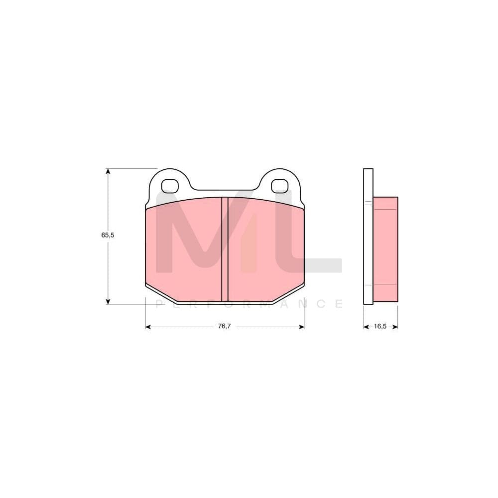 TRW Gdb611 Brake Pad Set Not Prepared For Wear Indicator | ML Performance Car Parts