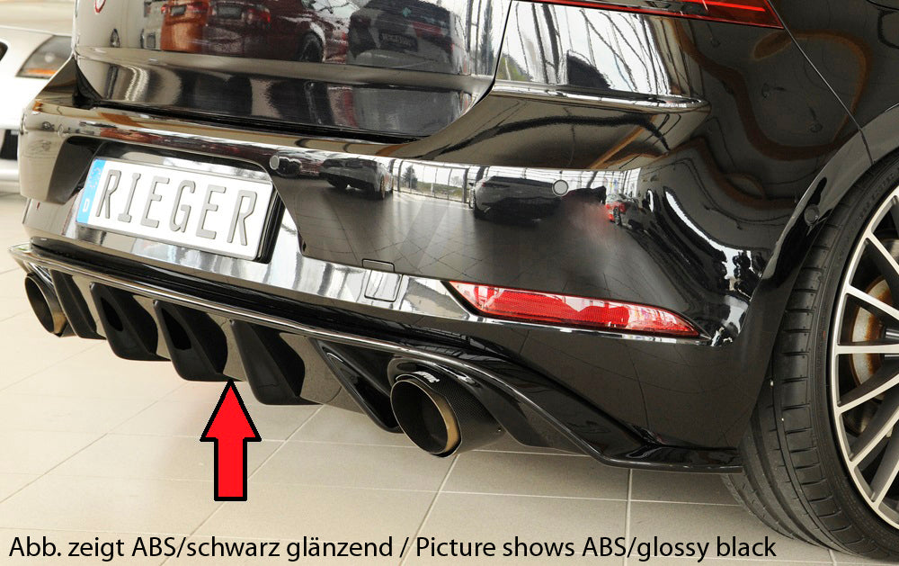 Rieger 00099370 VW Mk7 Golf GTI Rear Diffuser Carbon Look ML