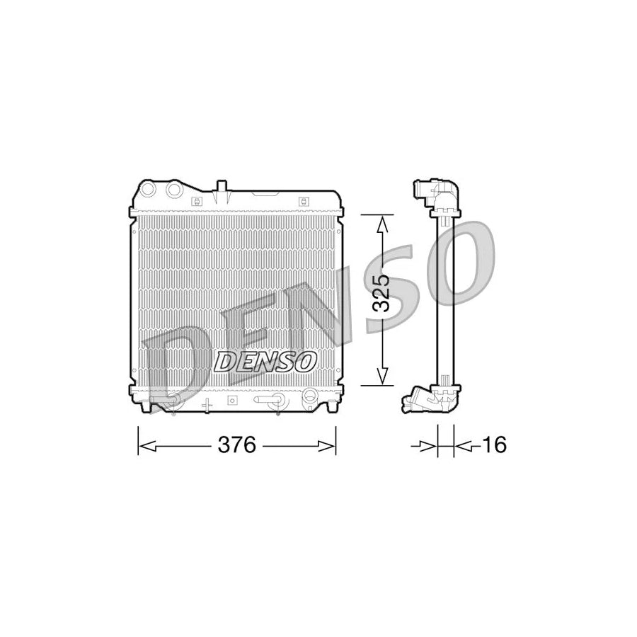 Denso DRM40026 Drm40026 Engine Radiator For Honda Jazz Hatchback (Gd, Ge3, Ge2) | ML Performance UK