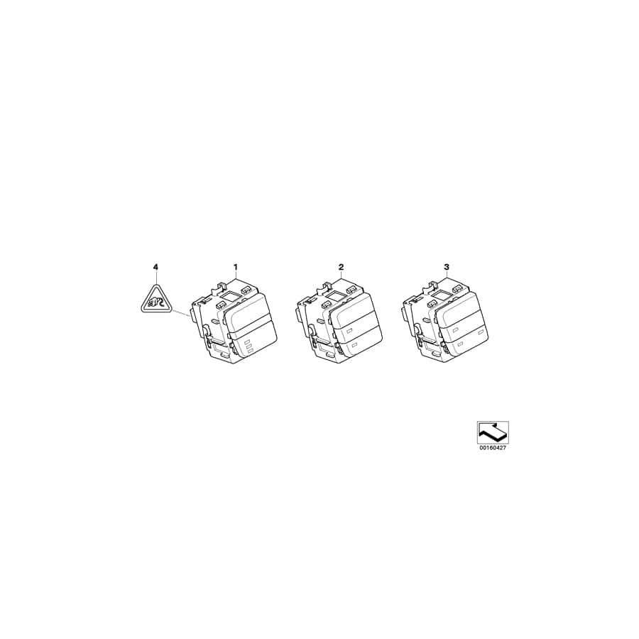 Genuine BMW 61319159058 E60 E61 Switch Center, C. Console, Switch Block (Inc. & M5) | ML Performance UK Car Parts