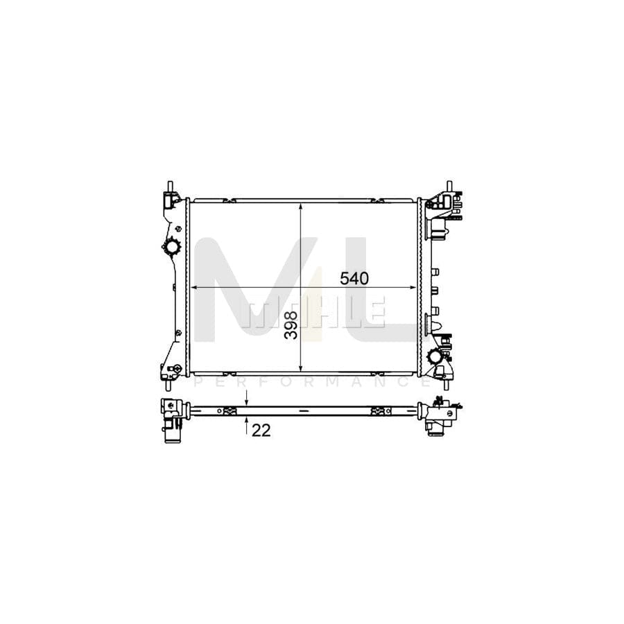 MAHLE ORIGINAL CR 2056 000S Engine radiator Brazed cooling fins | ML Performance Car Parts