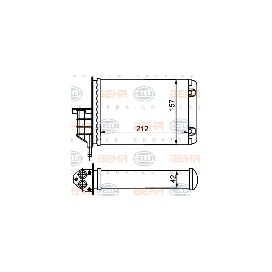 Hella 8FH 351 001-554 Heater Matrix