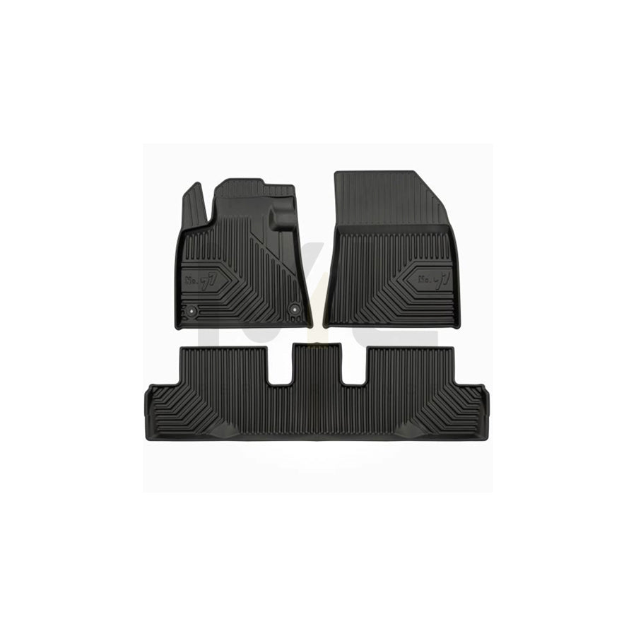 FROGUM Tailored 77408159 Floor mat set for CITROテ起 C4 II Picasso Elastomer, Front and Rear, Quantity: 3, Black | ML Performance Car Parts