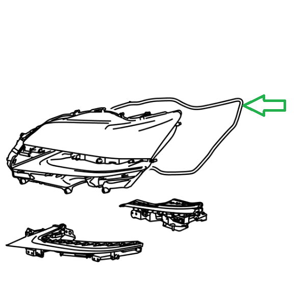 Genuine Lexus 81132-30E40 GS-F N/S Headlamp Lens Gasket