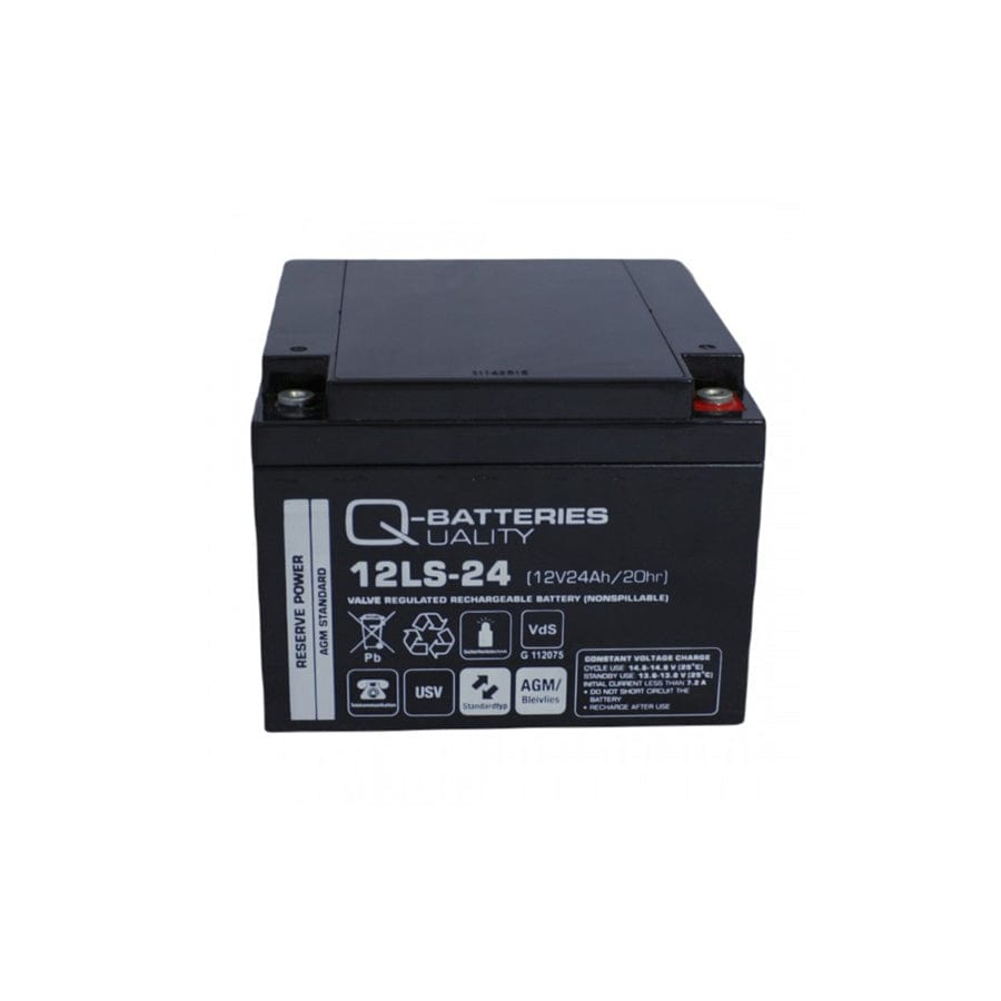 Q-Batteries 12LS24 12V 24Ah lead fleece battery / AGM VRLA with VdS | ML Performance UK Car Parts